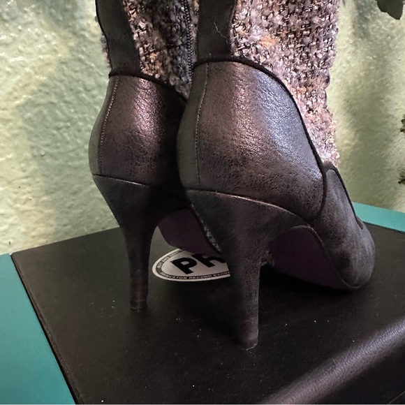 Poetic License Go Bananas Tweed Lace Up Booties sz 7 38 - Picture 7 of 12